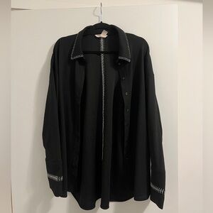 H&M oversized shirt w/ stitch detail